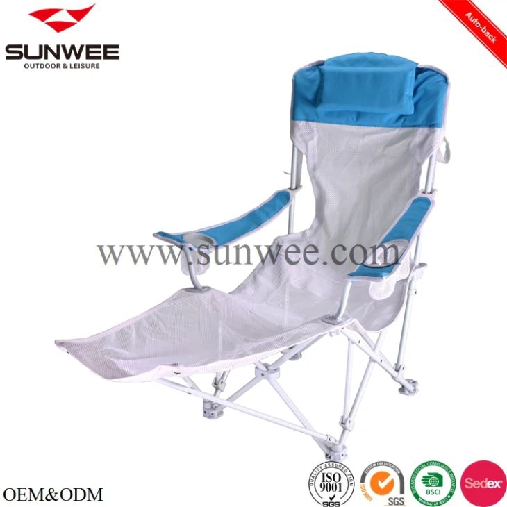 Sillón de camping con reposapiés