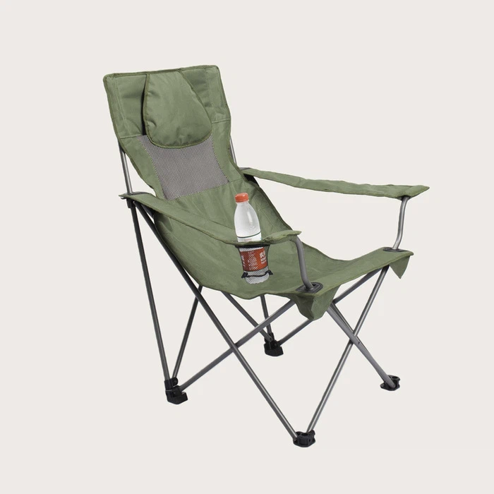 Silla de campamento reclinable portátil